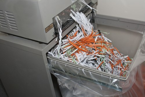 Materials being sorted at a local transfer station